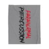 Paranormal Percussion Stacked Red Black with Grey - Velveteen Plush Blanket - Image 17