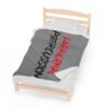 Paranormal Percussion Stacked Red Black with Grey - Velveteen Plush Blanket - Image 13