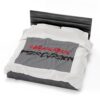 Paranormal Percussion Stacked Red Black with Grey - Velveteen Plush Blanket - Image 14
