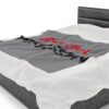 Paranormal Percussion Stacked Red Black with Grey - Velveteen Plush Blanket - Image 15