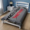 Paranormal Percussion Stacked Red Black with Grey - Velveteen Plush Blanket