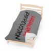 Paranormal Percussion Stacked Red Black with Grey - Velveteen Plush Blanket - Image 5