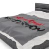 Paranormal Percussion Stacked Red Black with Grey - Velveteen Plush Blanket - Image 7